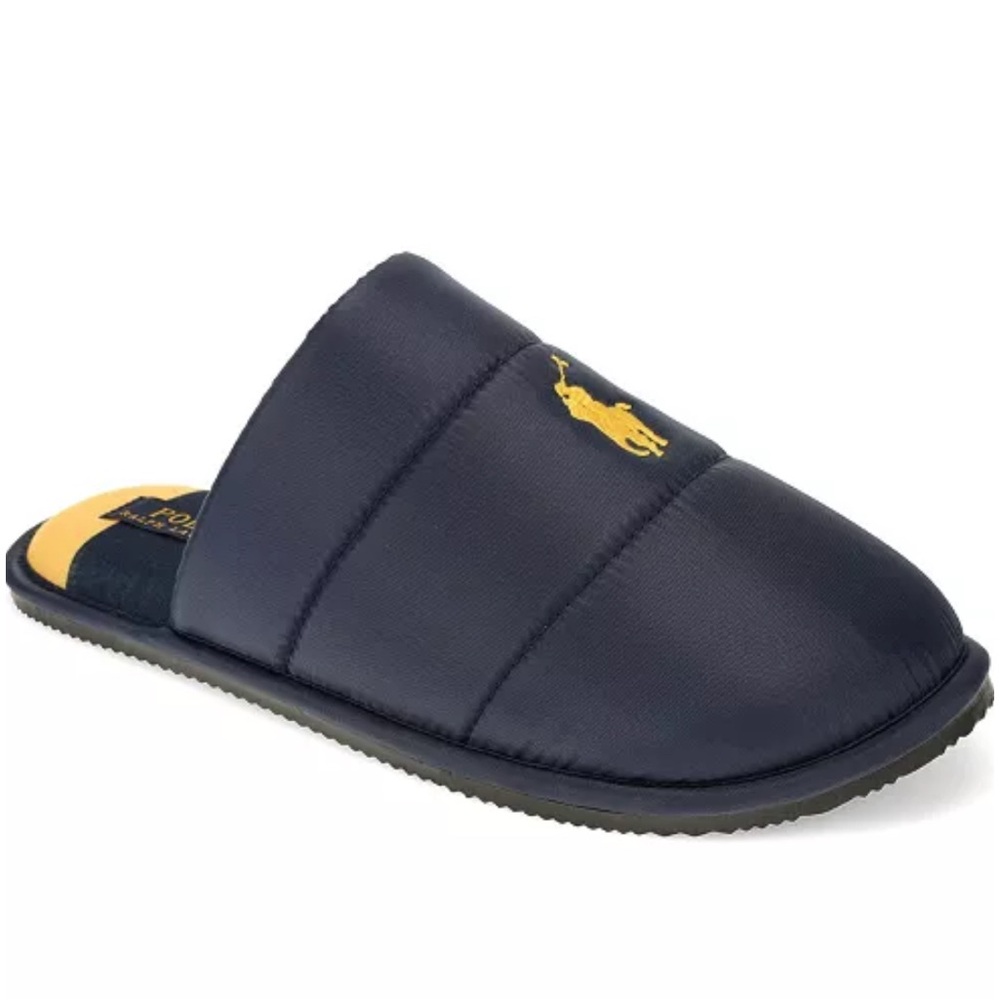 New in Box Polo Ralph Lauren Men's Klarence Quilted Scuff Slipper
